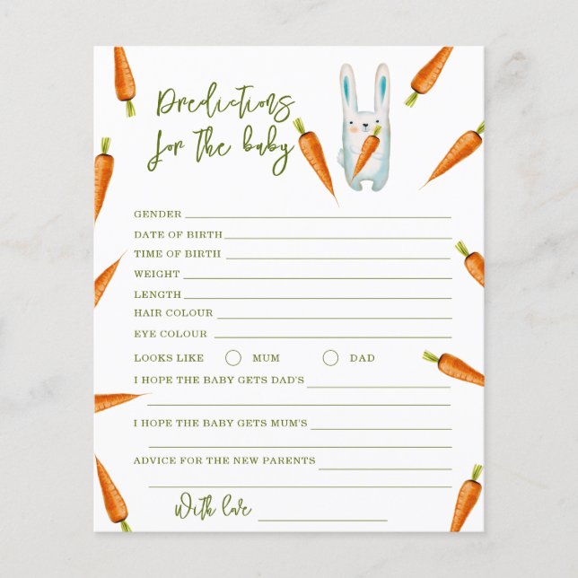 Hasen und Karotten - Vorhersagen und Ratschläge Ba (Vorderseite)