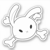 Hasen und Kreuze Kiss Cut Sticker (Vorderseite)