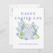 Hasen- und Ostereier Feiertagspostkarte (Vorne/Hinten)