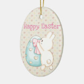 Hasen- und Ostereier Keramik Ornament (Links)