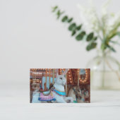 Hasen- und Pferdeausweis "Merry-Go Round" Visitenkarte (Stehend Vorderseite)