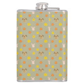 Hasen- und Welpenmuster Flachmann (Rückseite)