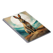 Hasen unter Vollmond | Notizbuch Notizblock (Rechte Seite)