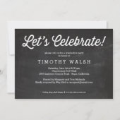 Hasen von Chalkboard Abschluss Einladung (Rückseite)