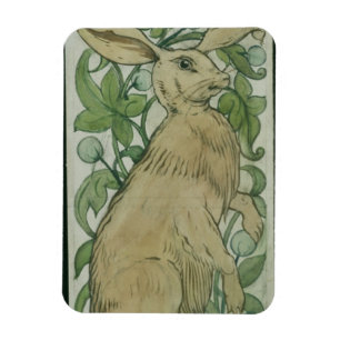Hasen (w/c auf Papier) Magnet
