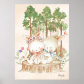 Hasen Wandkunst Poster Geschwisterliebe (Vorne)