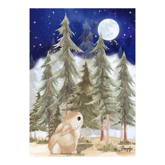Hasen Wandkunst Poster Sternennacht