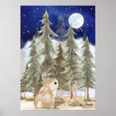 Hasen Wandkunst Poster Sternennacht (Vorne)