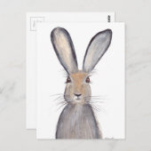 Hasen-Wasserfarbe Postkarte (Vorne/Hinten)