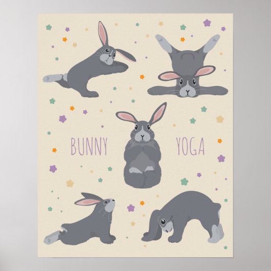 Hasen-Yoga Poster (Vorne)