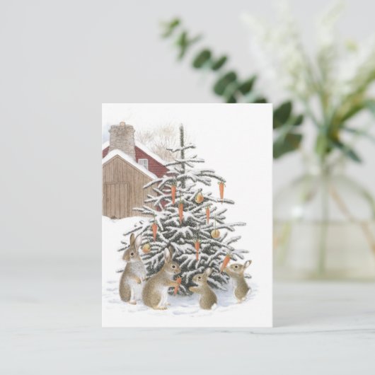 Hasenbaum Postkarte (Stehend Vorderseite)