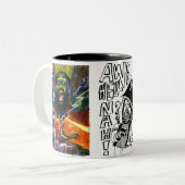 Hasenbrigade Zweifarbige Tasse (Vorderseite Links)