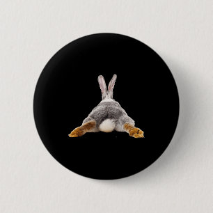 Hasenbunny Hintern Schwanz süßes T-Shirt Button