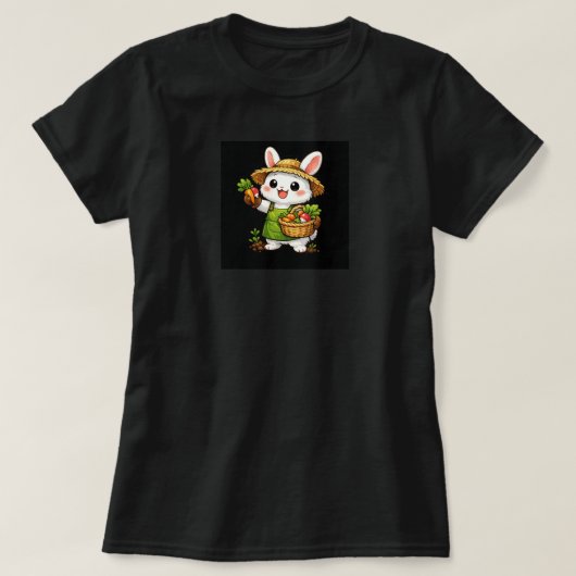Hasenfigur Illustration T-Shirt (Design vorne)