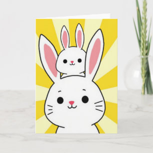 Hasenfreunde Glückliche Sonne Karte