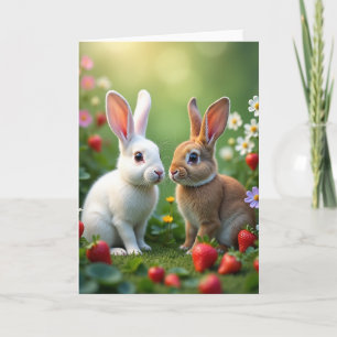 Hasenfreunde Süße Begegnungskarte Karte