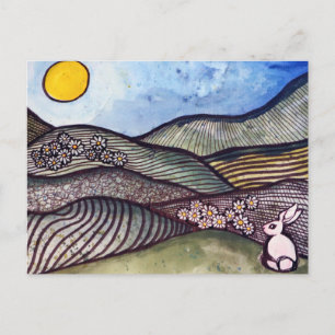 Hasenfrühling postkarte