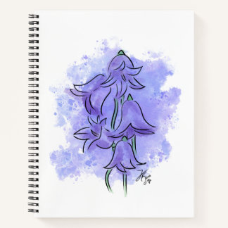 Hasenglöckchen-Blumen-Notizbuch Notizblock