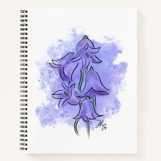 Hasenglöckchen-Blumen-Notizbuch Notizblock (Vorderseite)