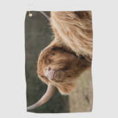 Hasenhaie Schottische Hochlandkuh Golfhandtuch (Vorderseite)