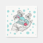 Hasenhand-Taschentuch Serviette (Vorderseite)