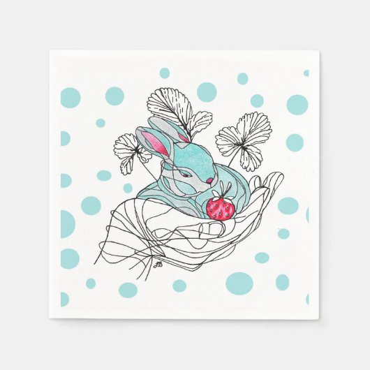 Hasenhand-Taschentuch Serviette (Vorderseite)