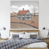 Hasenhaus Leinwanddruck (Insitu (Schlafzimmer))