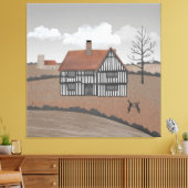 Hasenhaus Leinwanddruck (Insitu (Wohnzimmer))