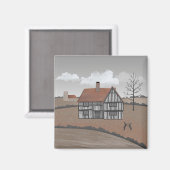 Hasenhaus Magnet (Vorderseite/Rückseite)