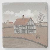 Hasenhaus Steinuntersetzer (Vorderseite)