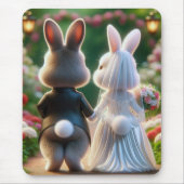 Hasenhochzeit Mousepad (Vorne)