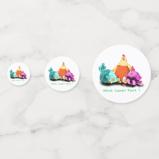 Hasenhühner, die Eier zum Hut Gewartet haben - Eig Konfetti (Rückseiten)