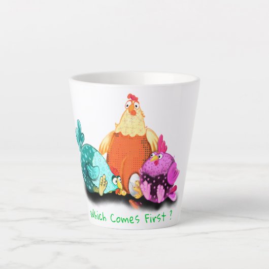 Hasenhühner, die Eier zum Hut Gewartet haben - Eig Milchtasse (Vorderseite)