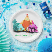 Hasenhühner, die Eier zum Hut Gewartet haben - Eig Pappteller (Party)