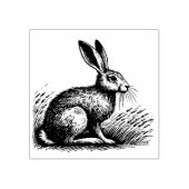Hasenillustration Gummistempel (Prägung)