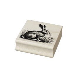 Hasenillustration Gummistempel