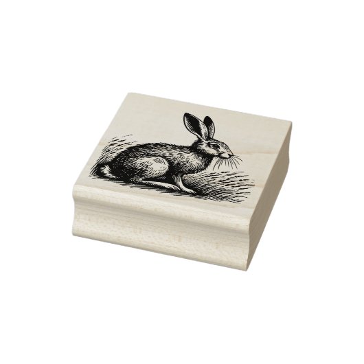 Hasenillustration Gummistempel (Stempel)