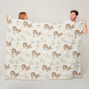 Hasenkaninchen Gänseblümchen Blumen Fleecedecke