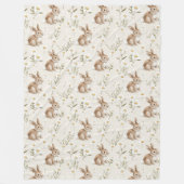 Hasenkaninchen Gänseblümchen Blumen Fleecedecke (Vorderseite)