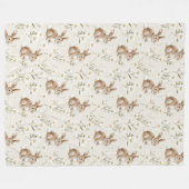 Hasenkaninchen Gänseblümchen Blumen Fleecedecke (Vorderseite (Horizontal))