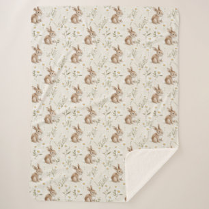 Hasenkaninchen Gänseblümchen Blumen Sherpadecke