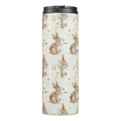 Hasenkaninchen Gänseblümchen Blumen Thermosbecher (Rückseite)