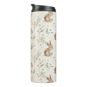 Hasenkaninchen Gänseblümchen Blumen Thermosbecher (Nach rechts gedreht)