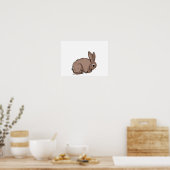 Hasenkarte Poster (Küche)