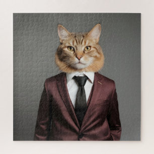 Hasenkatze im Anzug Puzzle