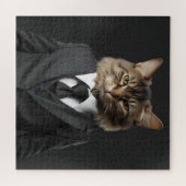 Hasenkatze im Anzug Puzzle (Horizontal)