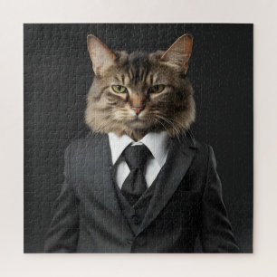 Hasenkatze im Anzug Puzzle
