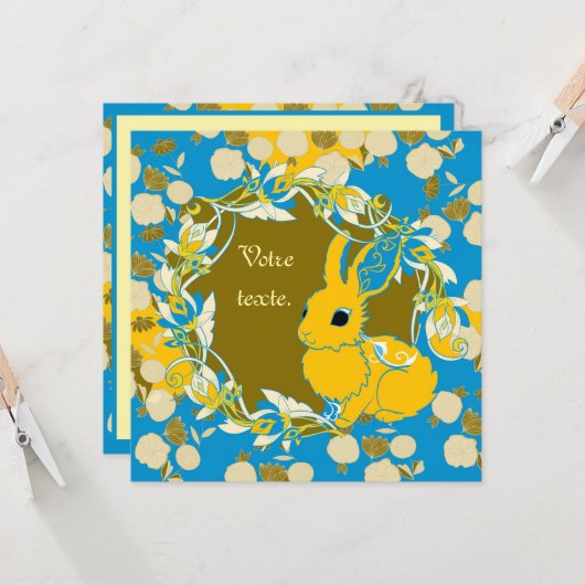 Hasenkoko Karte (Vorderseite/Rückseite Beispiel)