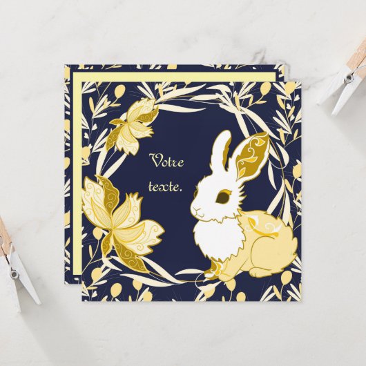 Hasenkoko Karte (Vorderseite/Rückseite Beispiel)