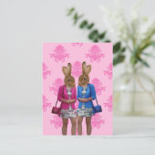 Hasenmädchen kaufen postkarte (Stehend Vorderseite)